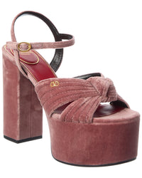 Valentino Crasher 125 Velvet Platform Sandal