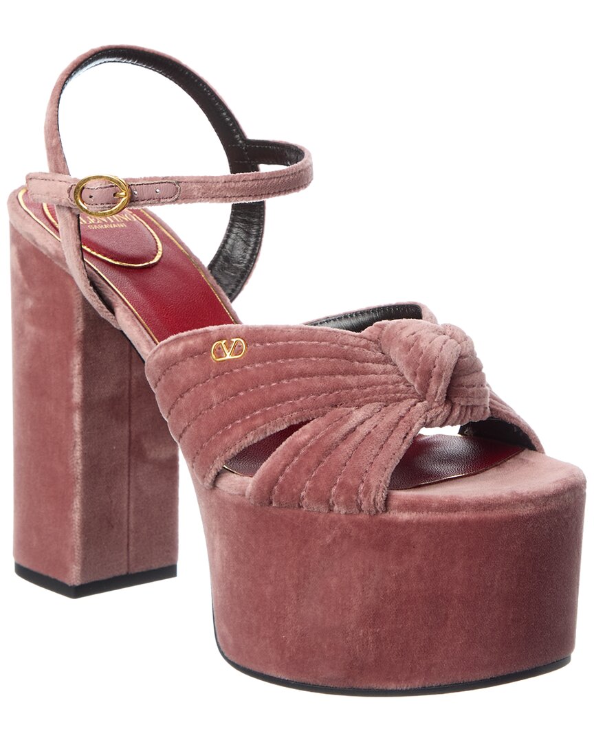 Valentino Crasher 125 Velvet Platform Sandal