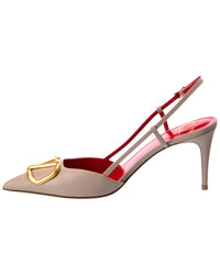 Valentino Vlogo 80 Leather Slingback Pump