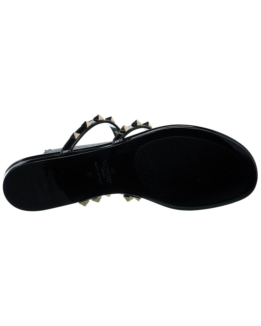 Valentino Rockstud Caged Rubber Sandal