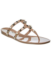 Valentino Rockstud Caged Rubber Sandal