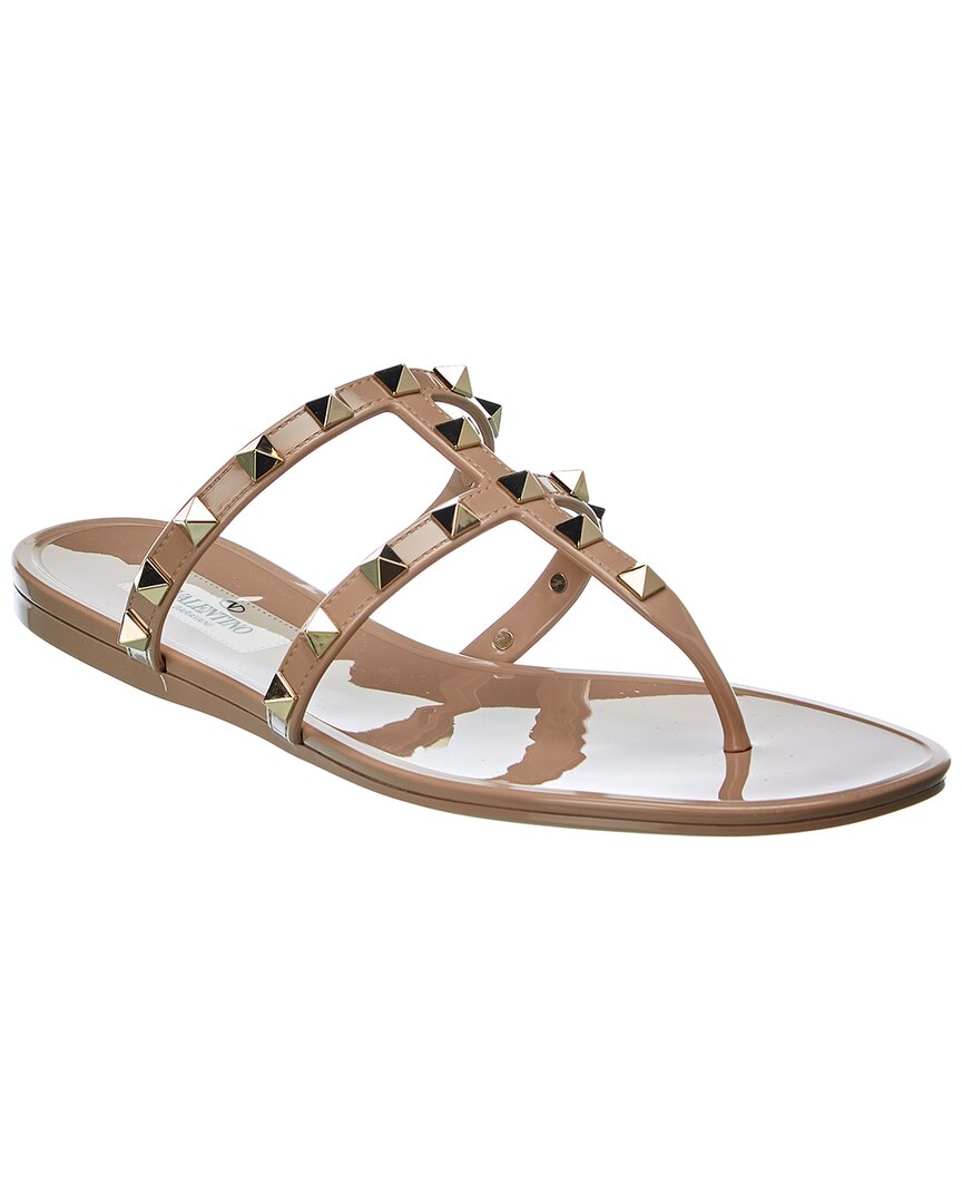 Valentino Rockstud Caged Rubber Sandal