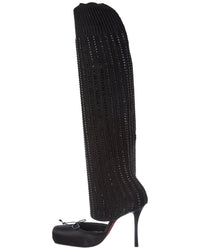 Christian Louboutin Cassia Annmac 100 Satin Knee-High Boot