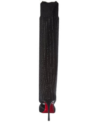Christian Louboutin Cassia Annmac 100 Satin Knee-High Boot