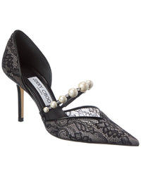 Jimmy Choo Aurelie 85 Lace & Leather Pump