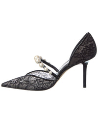 Jimmy Choo Aurelie 85 Lace & Leather Pump