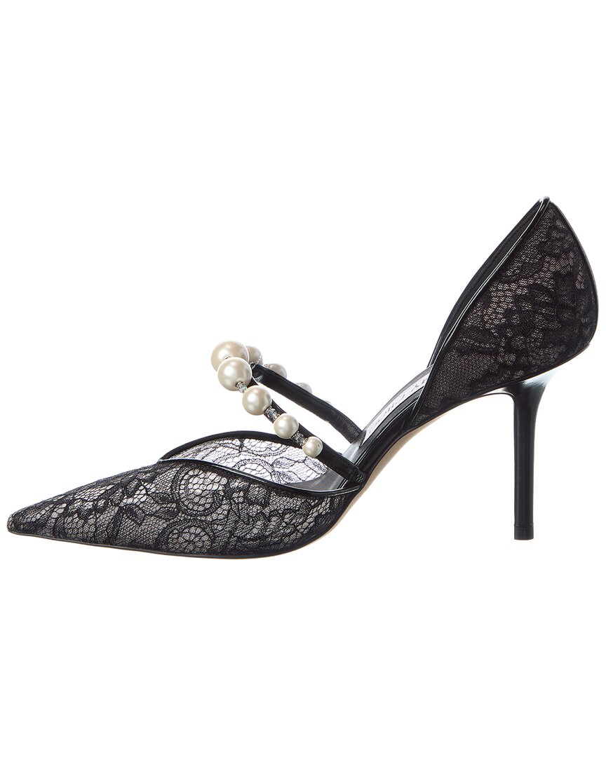 Jimmy Choo Aurelie 85 Lace & Leather Pump