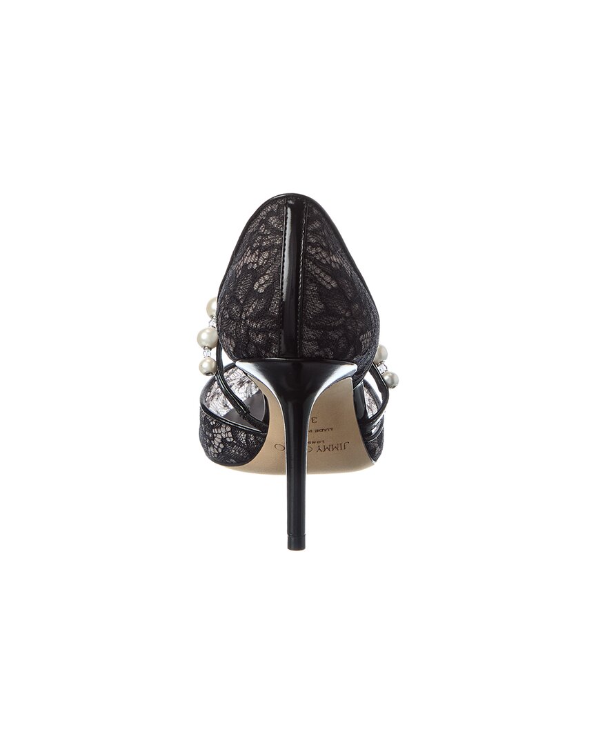 Jimmy Choo Aurelie 85 Lace & Leather Pump