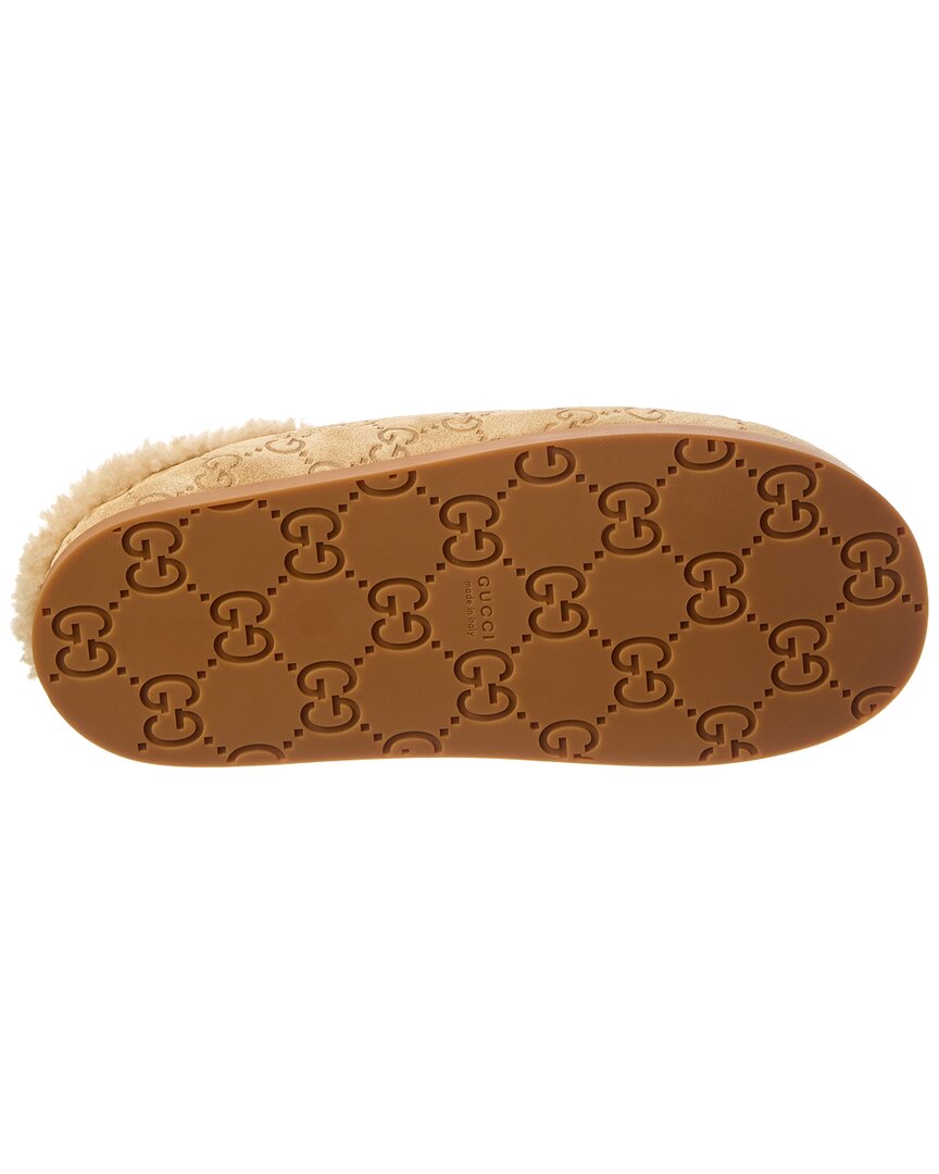Gucci Horsebit Gg Suede Mule