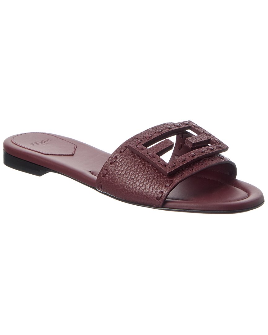 Fendi Ff Baguette Leather Sandal