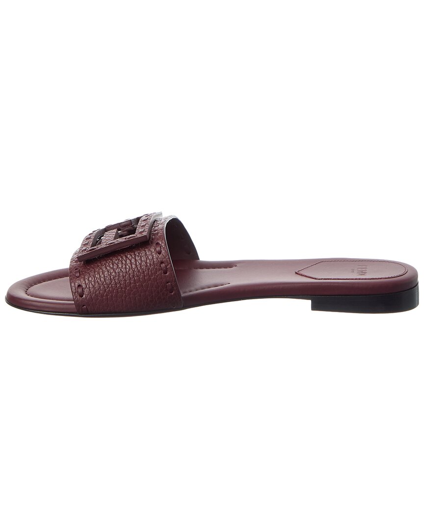 Fendi Ff Baguette Leather Sandal