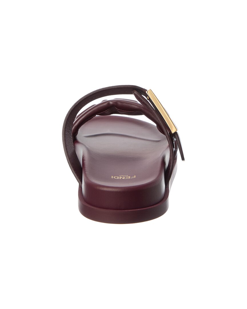 Fendi Feel Ff Leather Sandal