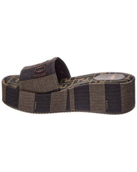 Fendi Sunshine Canvas Platform Sandal