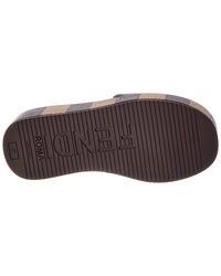 Fendi Sunshine Canvas Platform Sandal