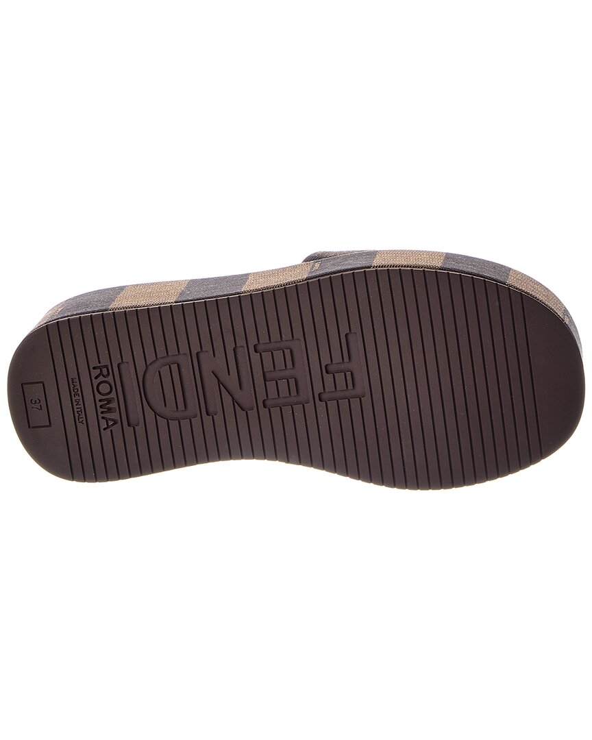 Fendi Sunshine Canvas Platform Sandal