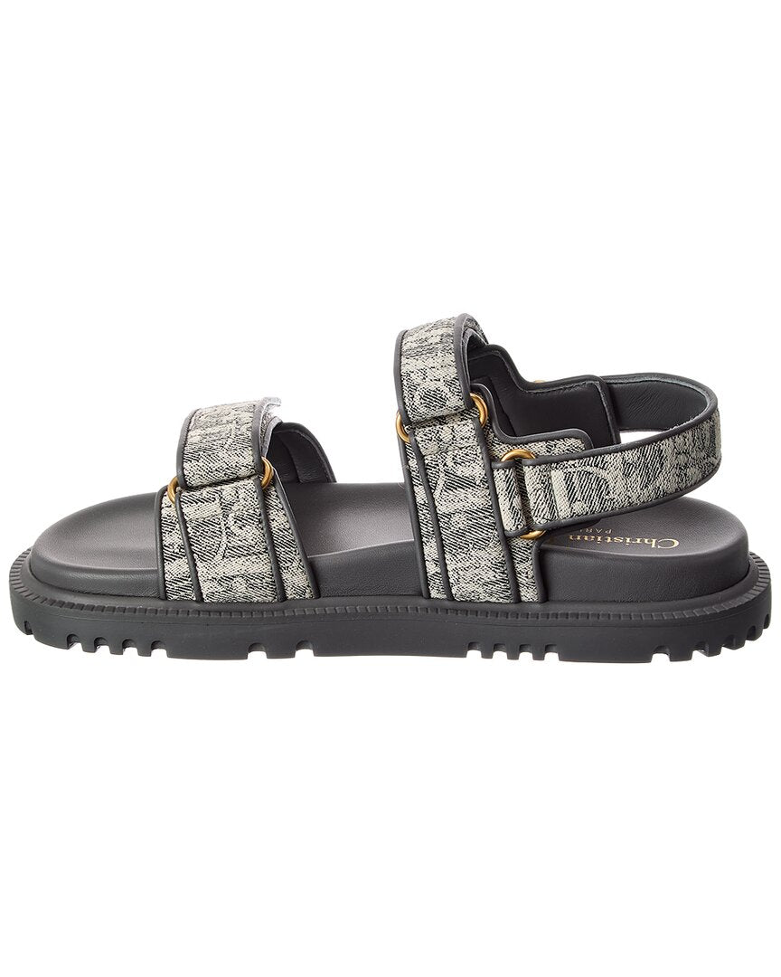 Dior Dioract Canvas & Leather Sandal – Bluefly