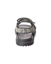 Dior Dioract Canvas & Leather Sandal