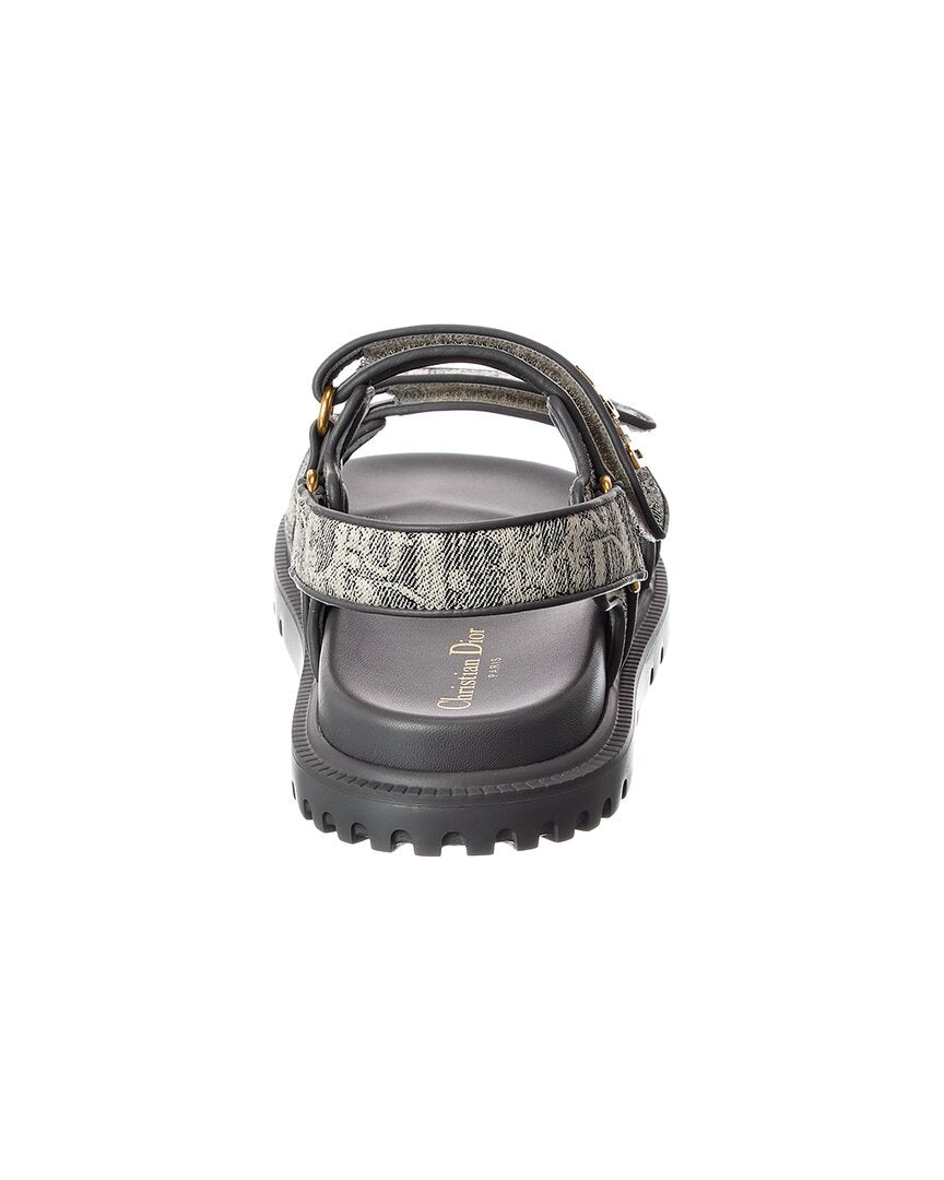 Dior Dioract Canvas & Leather Sandal