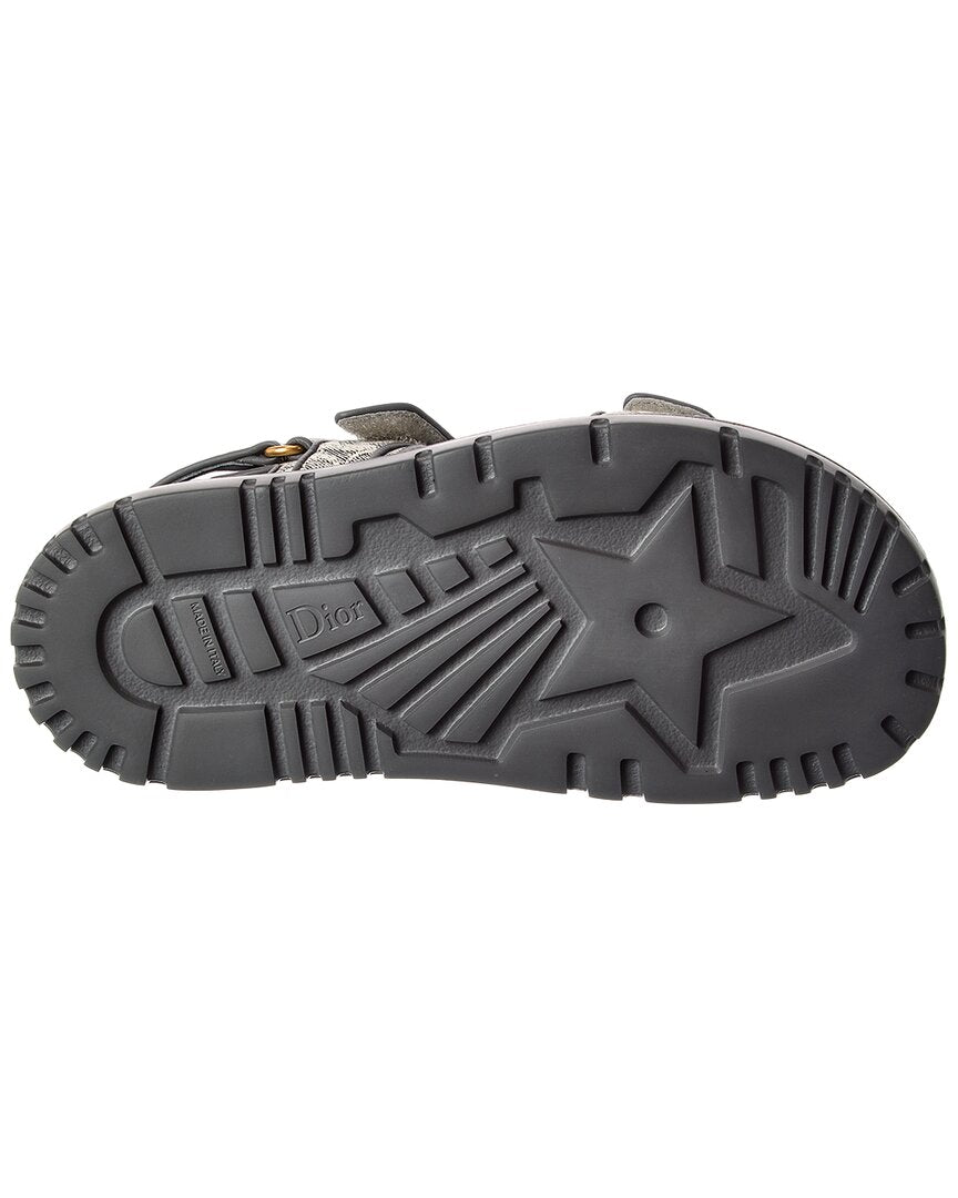 Dior Dioract Canvas & Leather Sandal