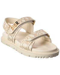 Dior Dioract Canvas & Leather Sandal