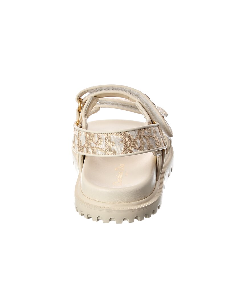 Dior Dioract Canvas & Leather Sandal