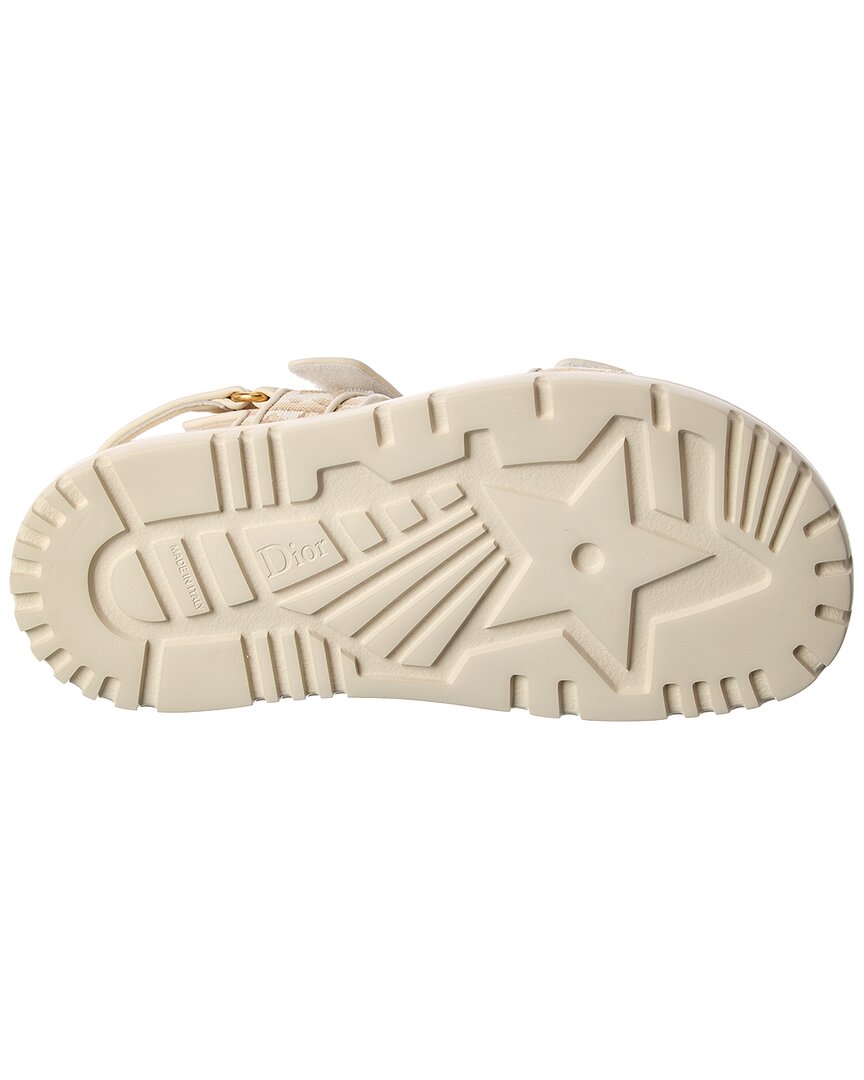 Dior Dioract Canvas & Leather Sandal