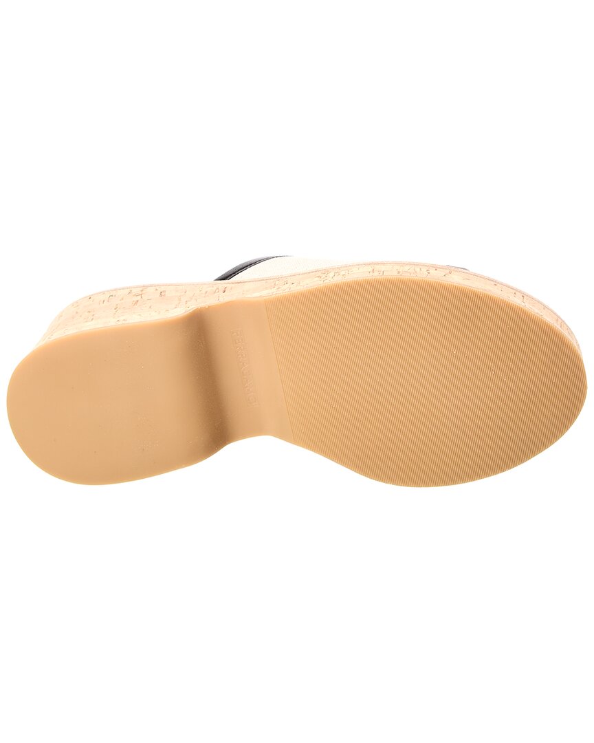 Ferragamo Sole Canvas & Leather Platform Sandal