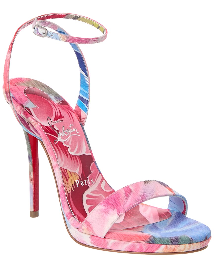 Christian Louboutin Miss Z Queen 100 Canvas Sandal