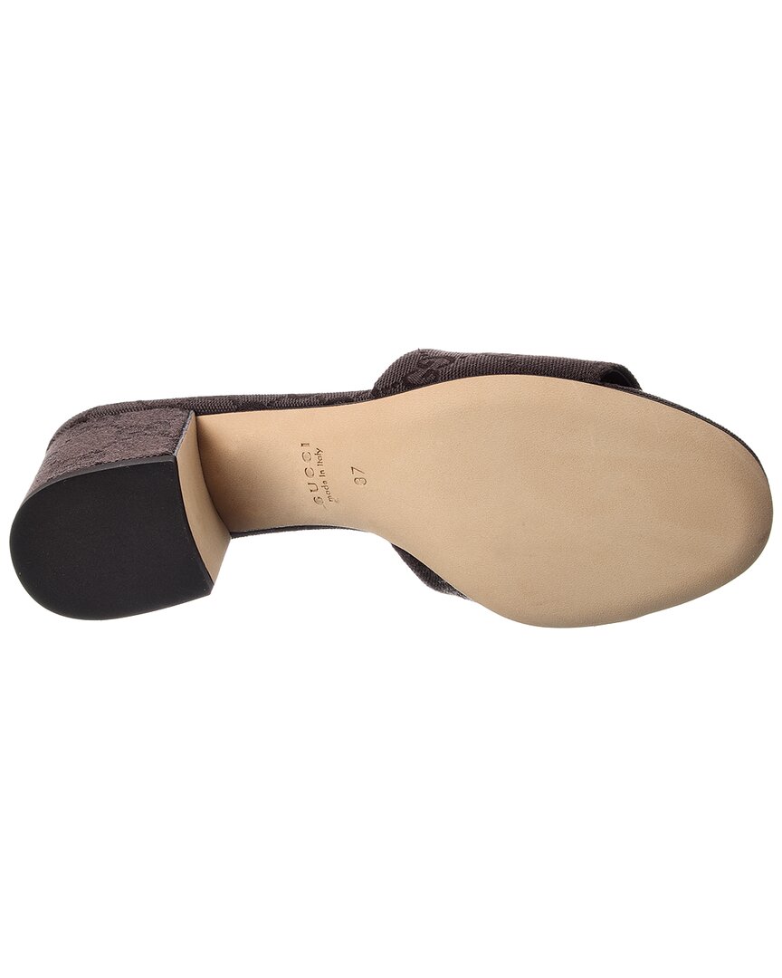 Gucci Horsebit Gg Canvas Sandal
