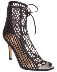 Gianvito Rossi Helena 85 Mesh & Leather Bootie