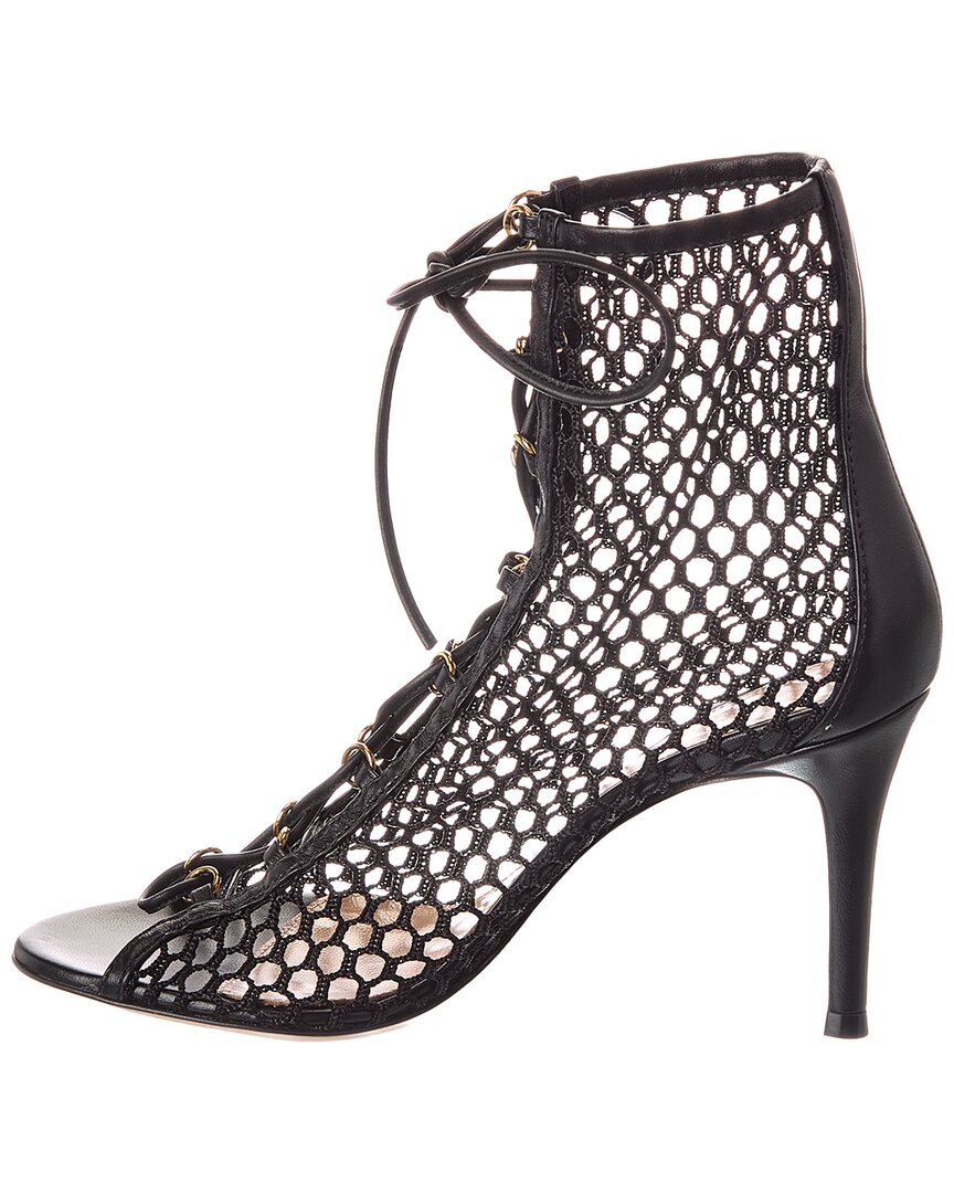 Gianvito Rossi Helena 85 Mesh & Leather Bootie