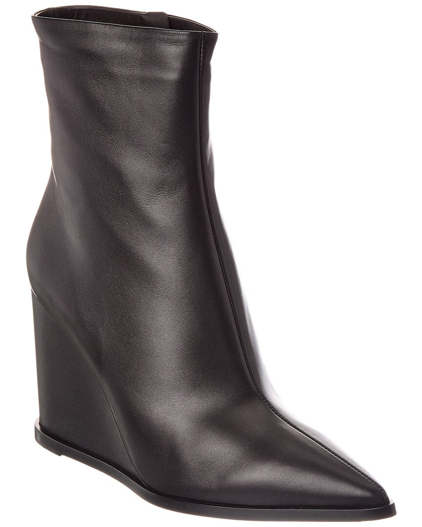Gianvito Rossi Gianvito Rossi Hamnes 85 Leather Wedge Boot