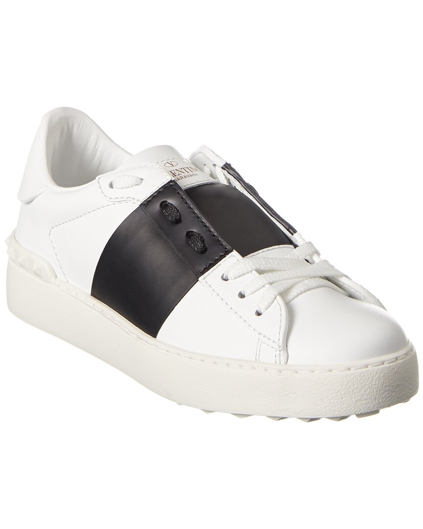 Valentino Rockstud Open Leather Sneaker