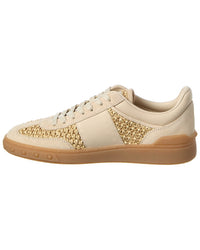 Valentino Upvillage Straw & Suede Sneaker