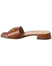 Valentino Vlogo Signature Leather Sandal