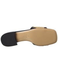 Valentino Vlogo Signature 20 Straw & Leather Sandal