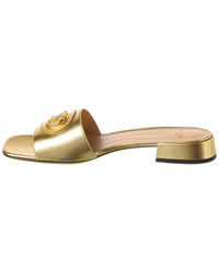 Valentino Vlogo Leather Sandal