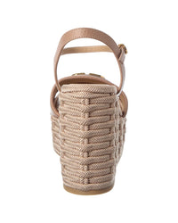 Valentino Vlogo Signature 120 Grainy Leather Wedge Sandal