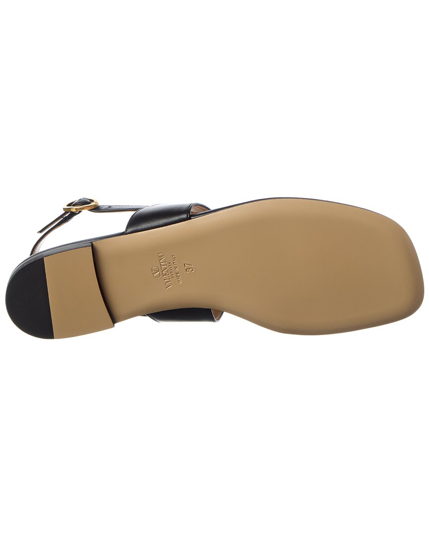 Valentino Vlogo Signature Leather Sandal