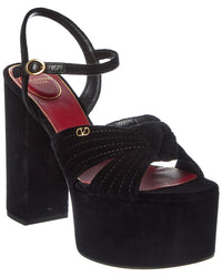 Valentino Crasher 125 Velvet Platform Sandal