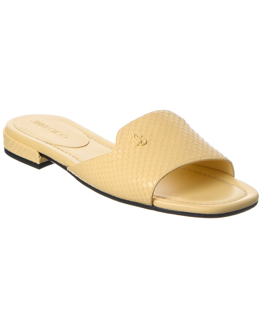 Jimmy Choo Dina Snake-Embossed Leather Sandal
