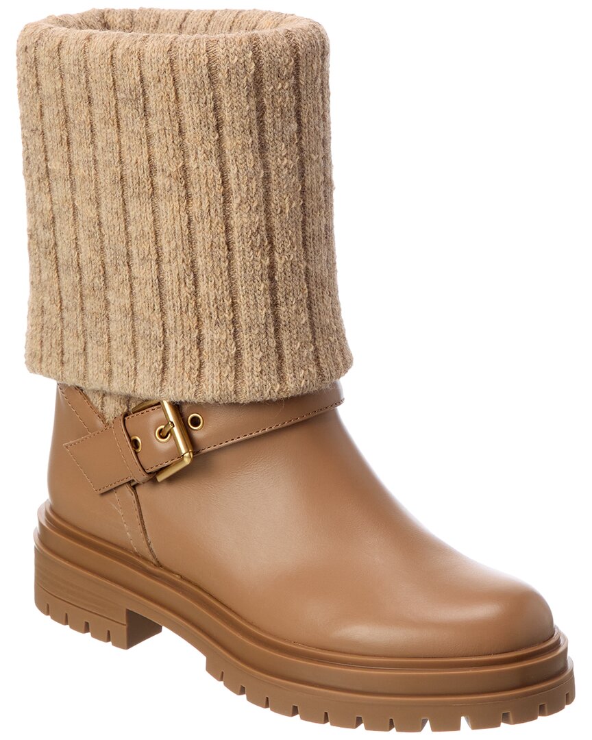 Gianvito Rossi Gianvito Rossi Thurso 20 Knit & Leather Boot