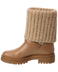 Gianvito Rossi Gianvito Rossi Thurso 20 Knit & Leather Boot
