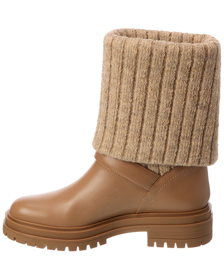 Gianvito Rossi Gianvito Rossi Thurso 20 Knit & Leather Boot
