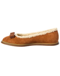 Ferragamo Ferragamo Varina Suede & Wool Ballet Flat
