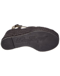 Ferragamo Renee Suede Wedge Sandal