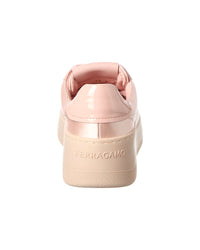 Ferragamo Dahlia Leather & Satin Sneaker