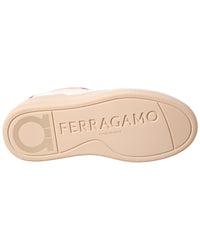 Ferragamo Dahlia Leather & Satin Sneaker