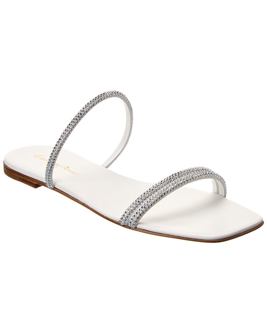 Gianvito Rossi Cannes Leather Sandal White