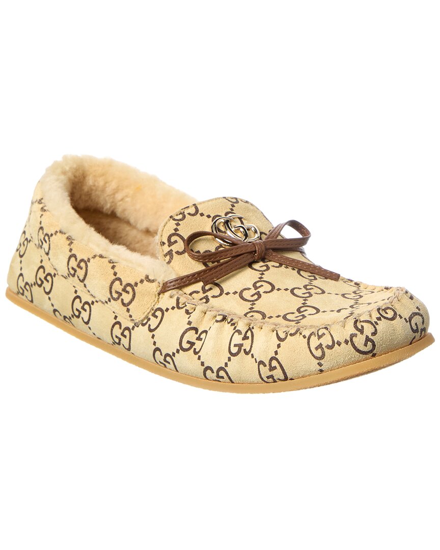 Gucci Gucci Driver Wool & Leather Loafer